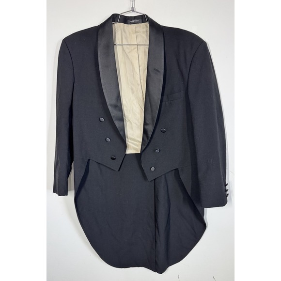 VTG Chaps Ralph Lauren Tuxedo Tailcoat Blazer Jacket Formal Wedding Costume 44R